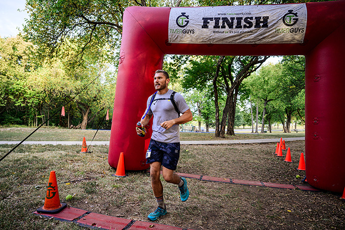 Huntter Hufferd finishing The Hawk’s 100 miles. Photo by Kristi Mayo/Mile 90 Photography Huntter Hufferd finishing The Hawk’s 100 miles. Photo by Kristi Mayo/Mile 90 Photography